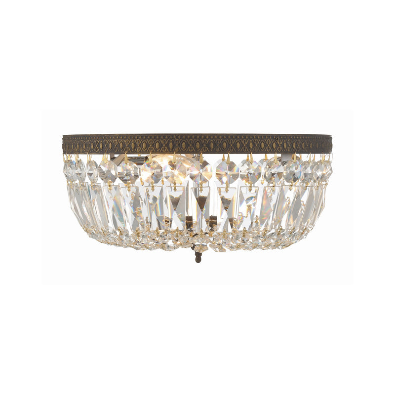 Waltham 3 Light 14" Flush Mount in English Bronze