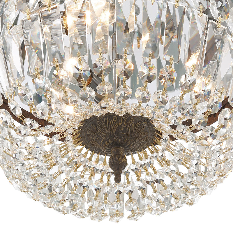 Waltham 3 Light 14" Flush Mount in English Bronze