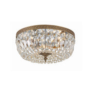 Waltham 3 Light 14" Flush Mount in Olde Brass