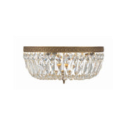 Waltham 3 Light 14" Flush Mount in Olde Brass