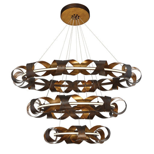 Banderia 3-Light 43.75" Multi-Tier Pendant in Bronze-Gold Mix