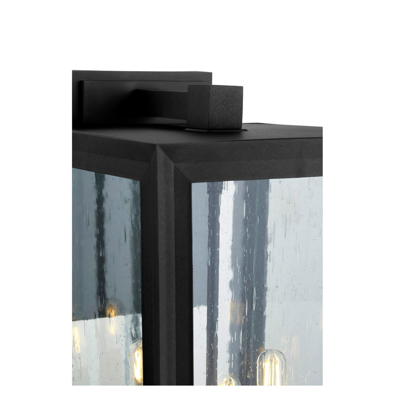 Bravo 22" 4 Light Outdoor Wall Lantern in Textured Black