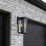 Bravo 15" Outdoor Wall Lantern in Textured Black