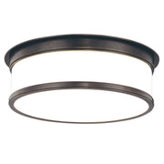 Geneva 3-Light Flush Mount in Old Bronze