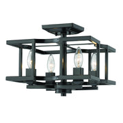 Bellare 4-Light Semi-Flush Mount in Matte Black