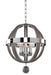 300480CH- Casual Luxury Sharlow 5-Light Pendant in Chrome by Kalco