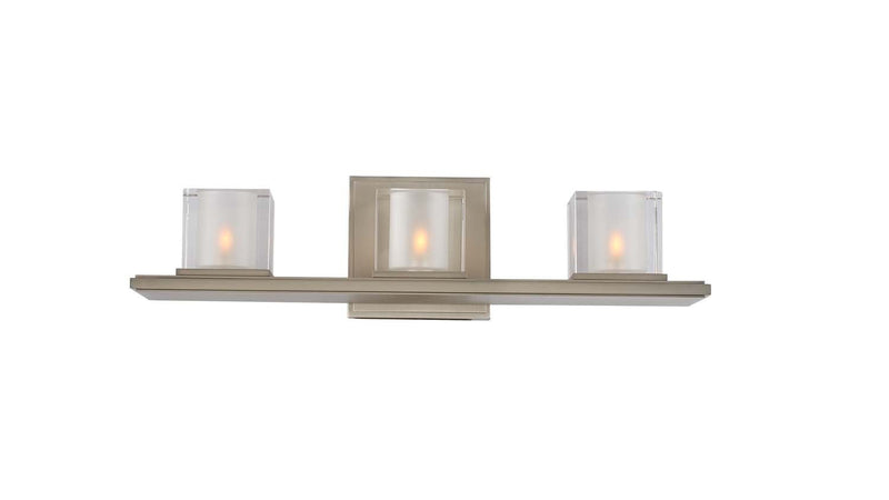 Naples 3-Light Bath Vanity Light in Satin Nickel