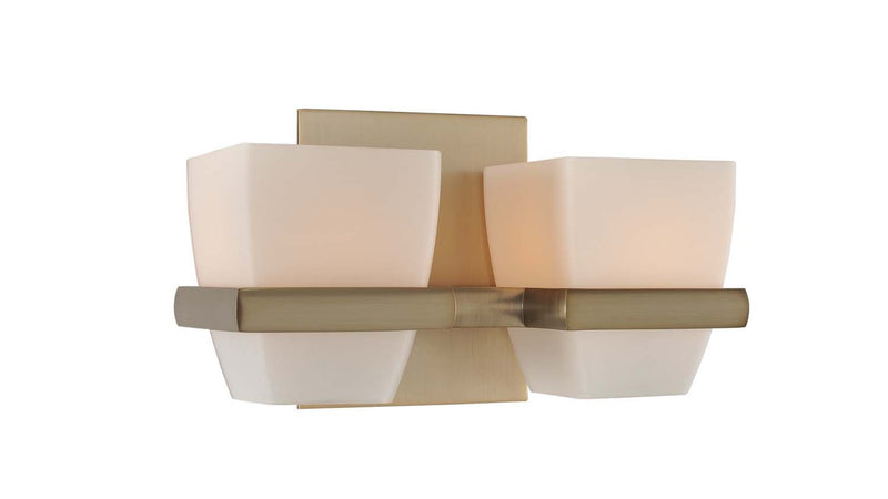 Malibu 2-Light Bath Vanity Light in Brushed Bronze