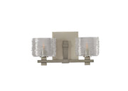 Clearwater 2-Light Bath Vanity Light in Satin Nickel