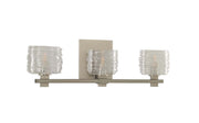 Clearwater 3-Light Bath Vanity Light in Satin Nickel