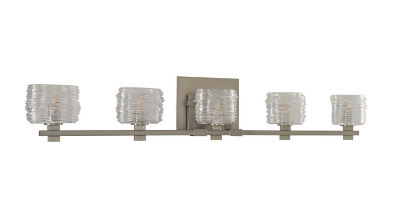 Clearwater 5-Light Bath Vanity Light in Satin Nickel