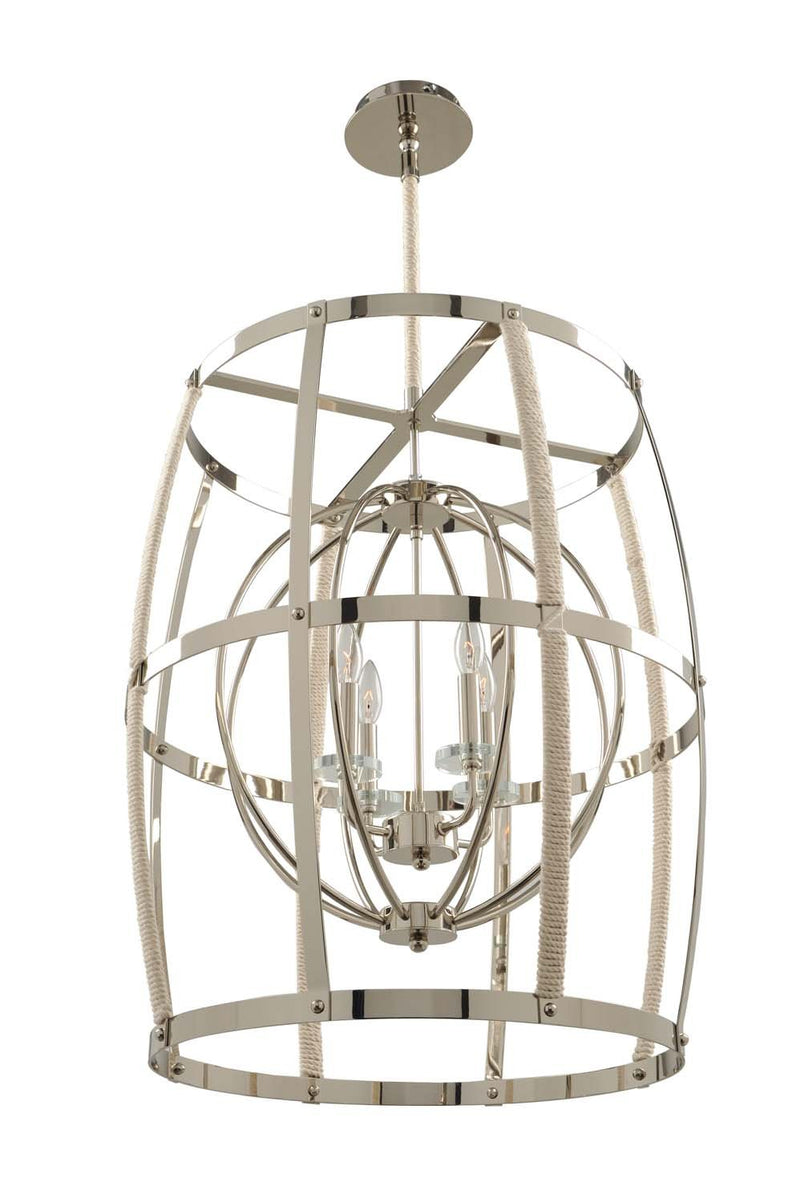 Bradbury 4-Light Chandelier in Polished Nickel