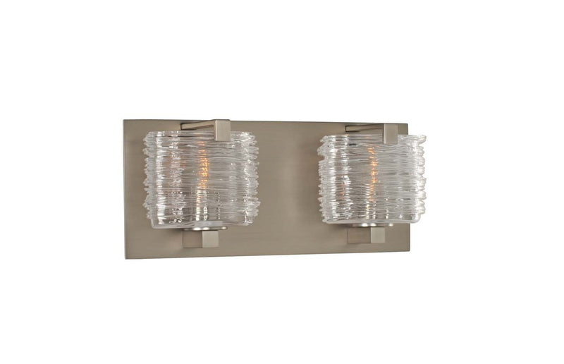 South Bay 2-Light LED Bath Vanity Light in Satin Nickel