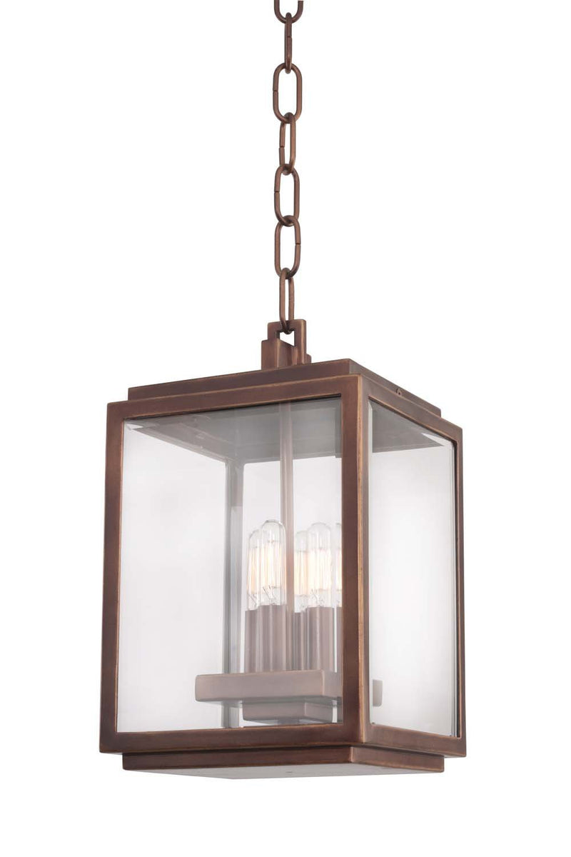 Chester 4-Light Outdoor Pendant in Copper Patina