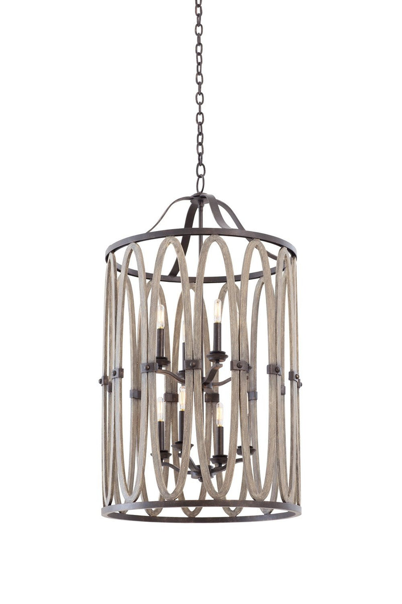 Belmont 8-Light Foyer Chandelier in Florence Gold