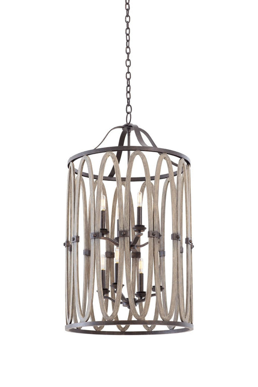 Belmont 8-Light Foyer Chandelier in Florence Gold