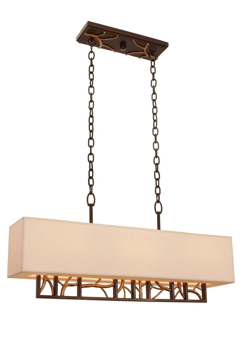 Hudson 6-Light Linear Pendant in Bronze Gold