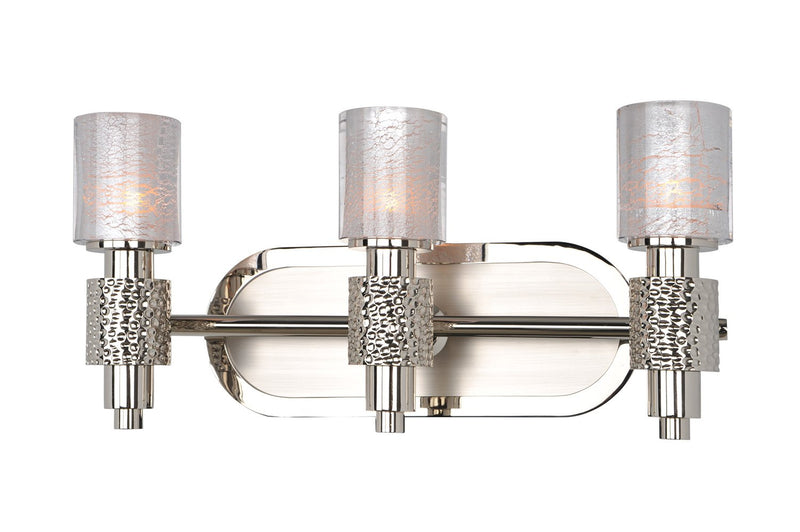 Ashington 3-Light Bath Vanity Light in Polished Satin Nickel