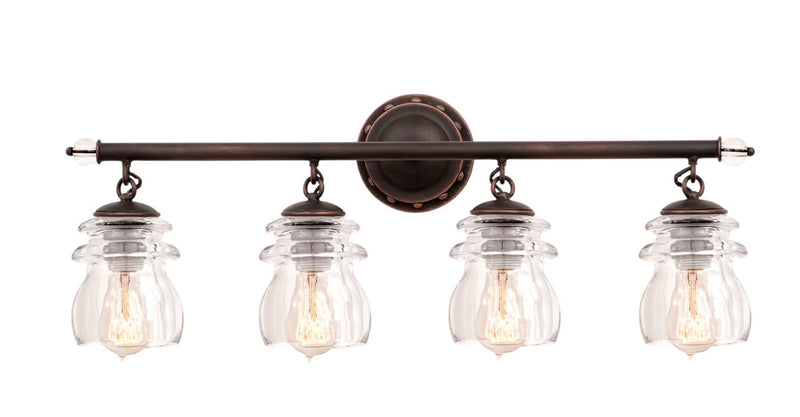 Brierfield 4-Light Bath Vanity Light in Antique Copper