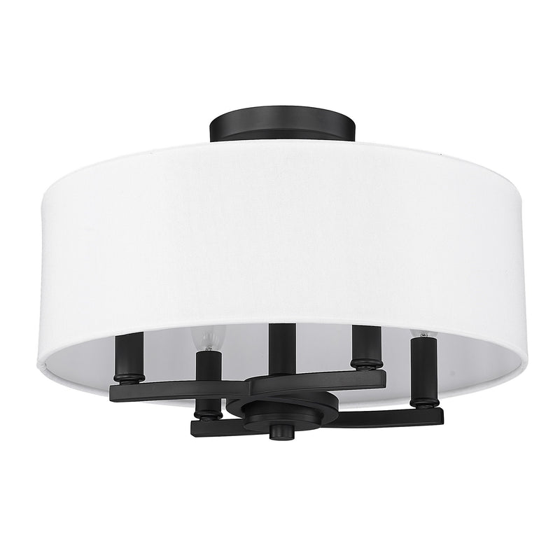 Eliana 4-Light Semi-Flush Mount in Matte Black