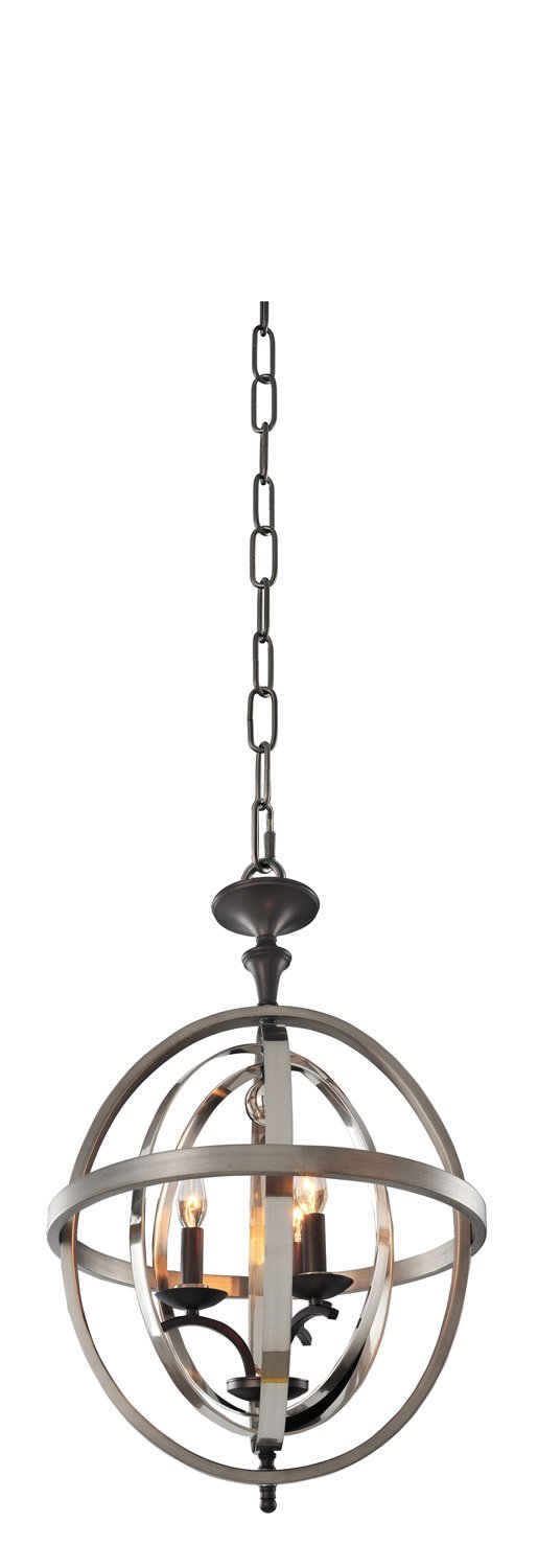 Rothwell 3-Light Chandelier in Polished Satin Nickel