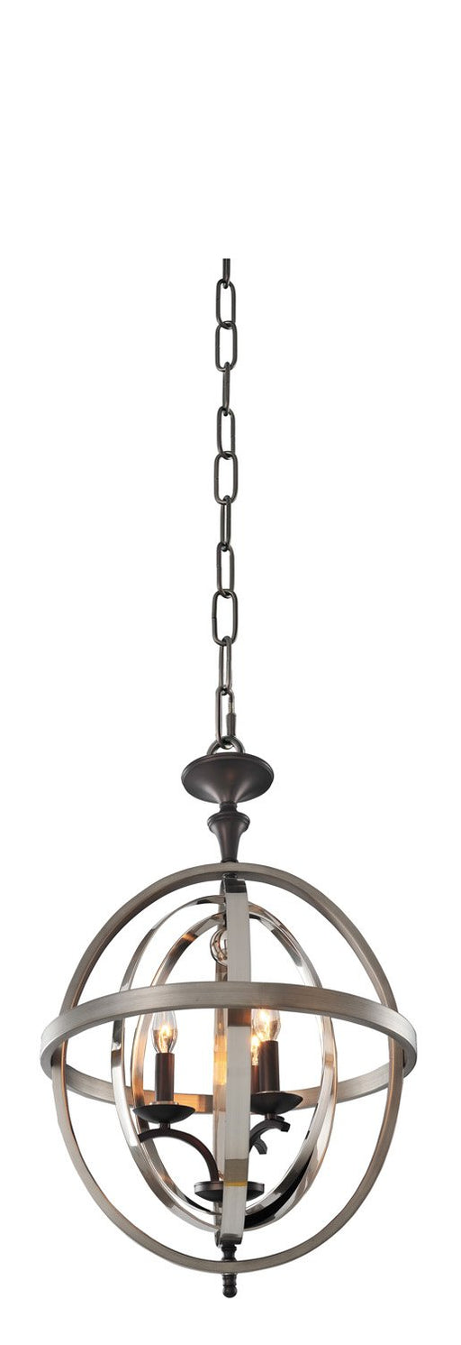 Rothwell 3-Light Chandelier in Polished Satin Nickel