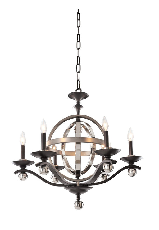 Rothwell 7-Light Chandelier in Polished Satin Nickel