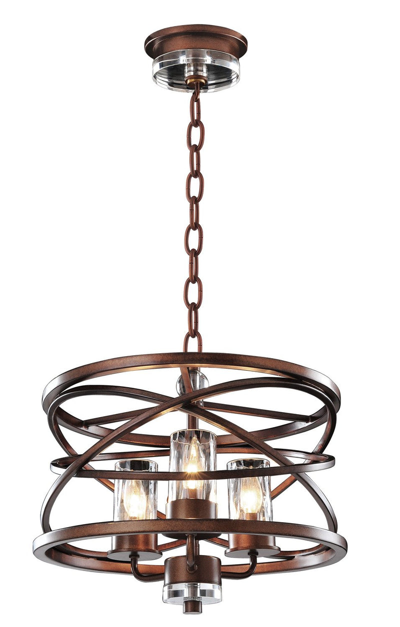 Eternity 3-Light Chandelier in Etruscan Bronze