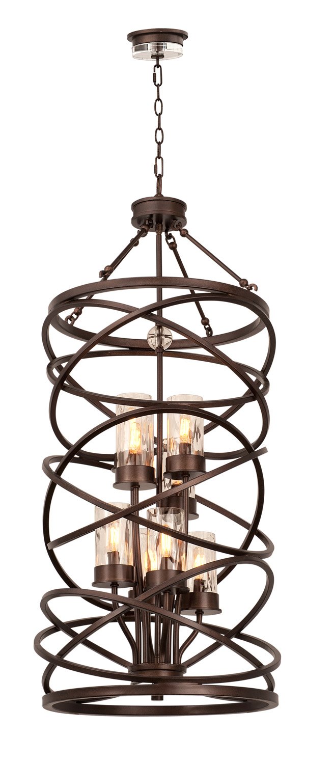 Eternity 8-Light Chandelier in Etruscan Bronze