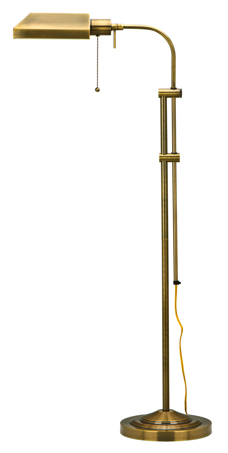 Pharmacy One Light Floor Lamp In Antique Brass