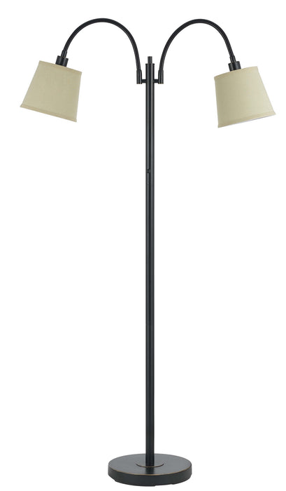 Gail Two Light Floor Lamp In Dark Bronze