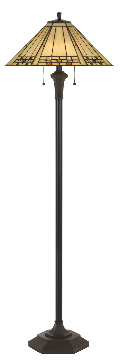 Uni-Pack Two Light Floor Lamp In Matt Black