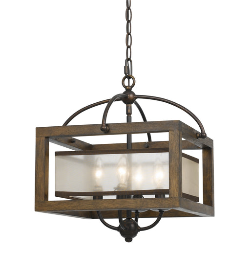 Uni-Pack Four Light Pendant In Dark Bronze