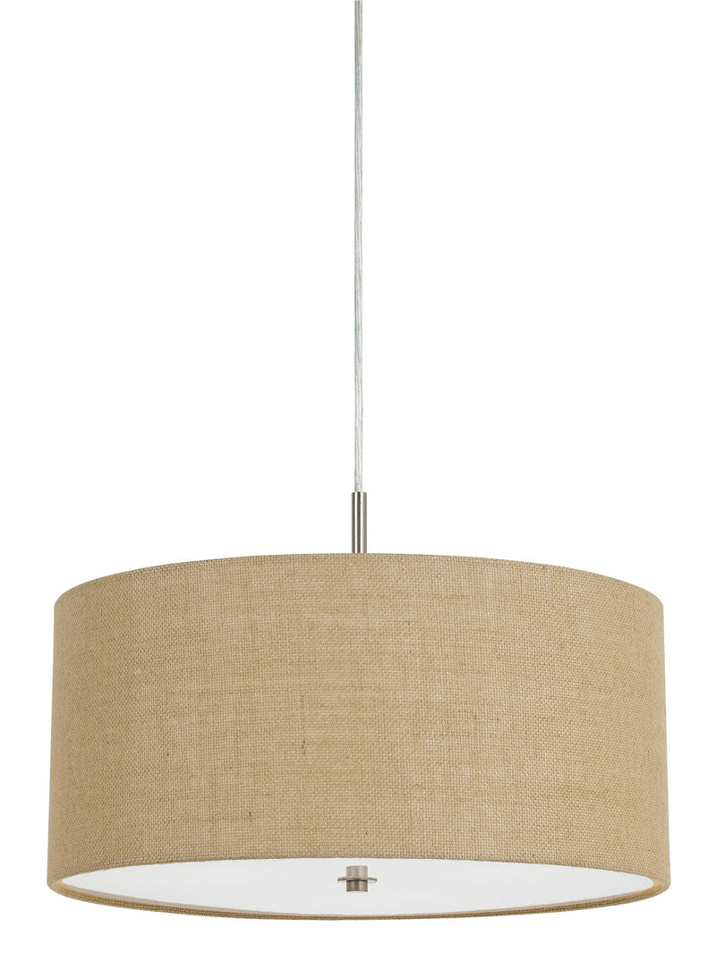 Uni-Pack Three Light Pendant In Burlap