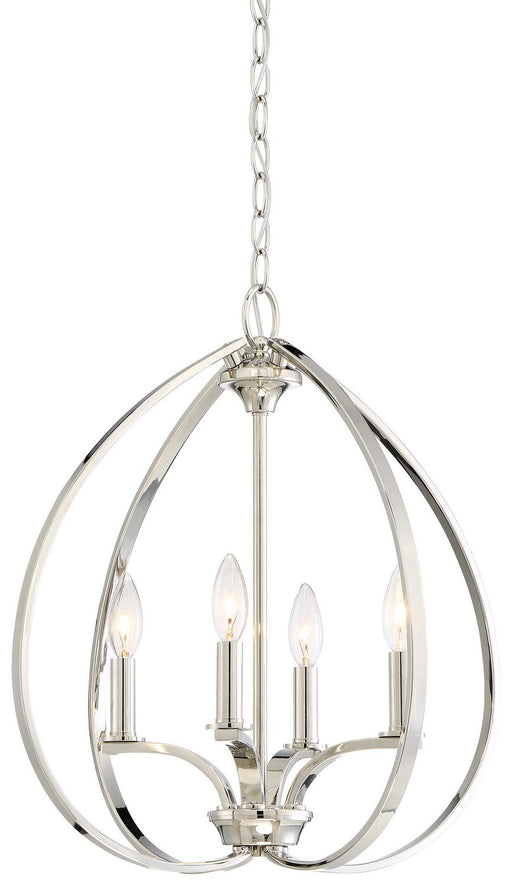 Tilbury 4-Light Chandelier in Polished Nickel