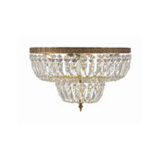 Waltham 4 Light 18" Flush Mount in Olde Brass