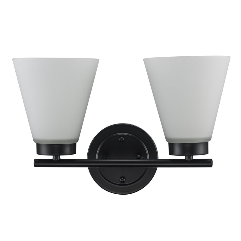 Fifer 2-Light 14.5" Vanity Light in Black
