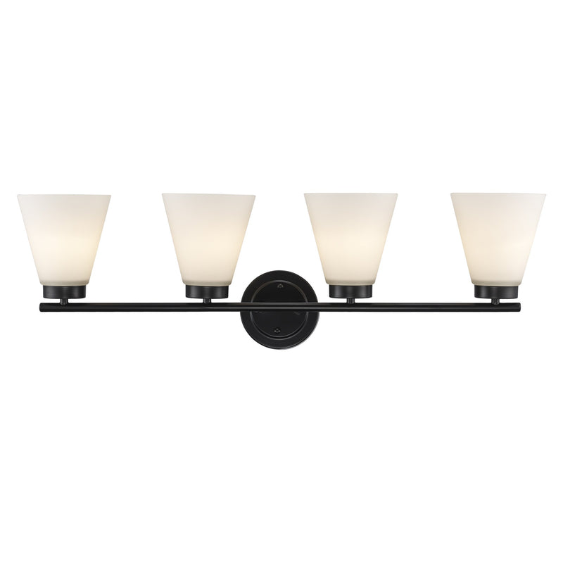 Fifer 4-Light 32" Vanity Light in Black