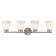 Fifer 4-Light 32" Vanity Light in Brushed Nickel