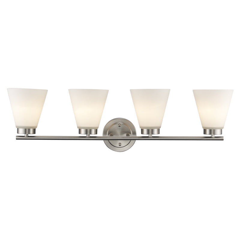 Fifer 4-Light 32" Vanity Light in Brushed Nickel