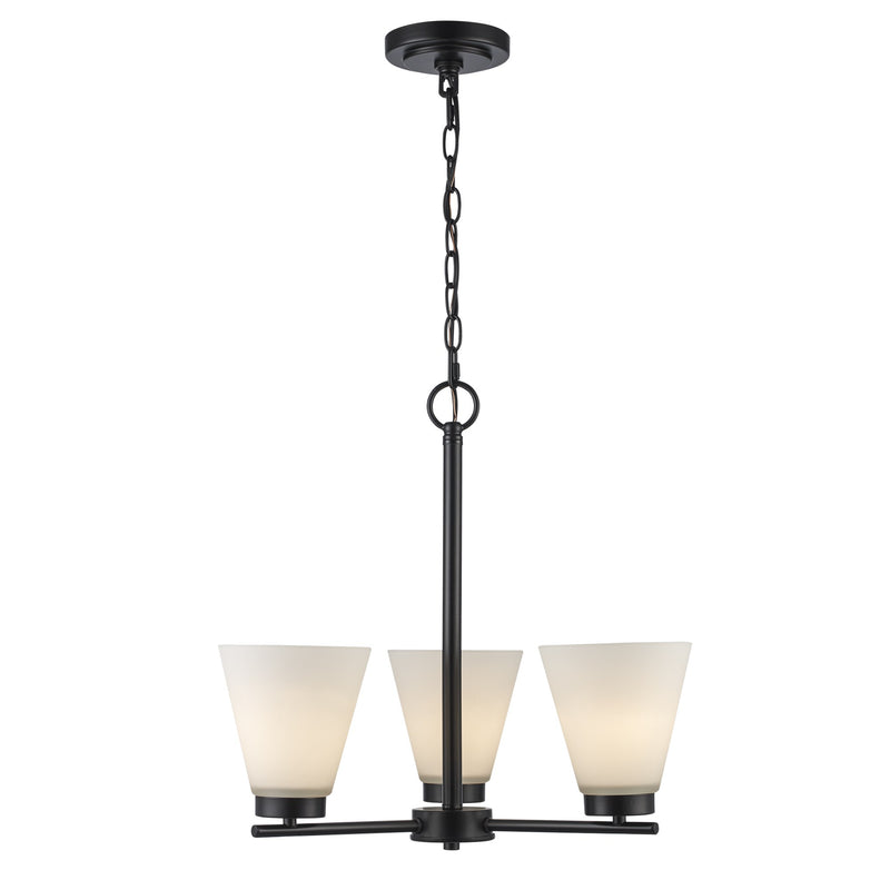 Fifer 3-Light 20" Chandelier in Black