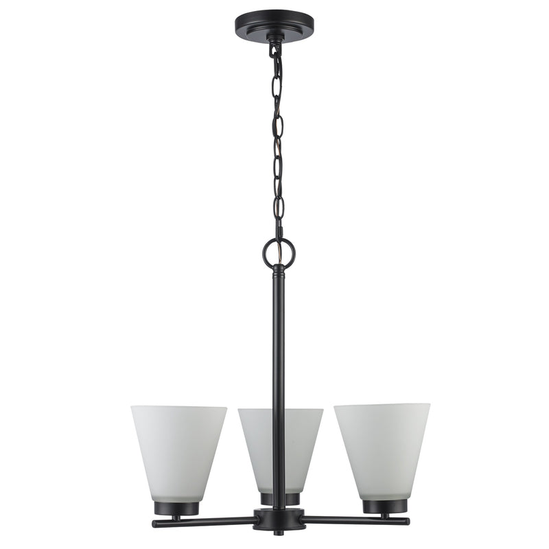 Fifer 3-Light 20" Chandelier in Black
