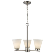 Fifer 3-Light 20" Chandelier in Brushed Nickel