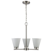 Fifer 3-Light 20" Chandelier in Brushed Nickel