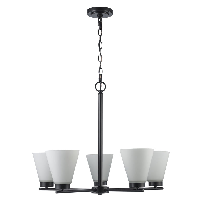 Fifer 5-Light 27" Chandelier in Black