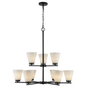 Fifer 9-Light 33" Chandelier in Black