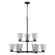 Fifer 9-Light 33" Chandelier in Black