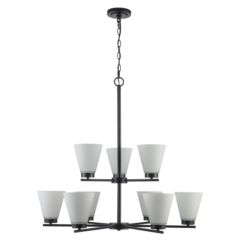 Fifer 9-Light 33" Chandelier in Black