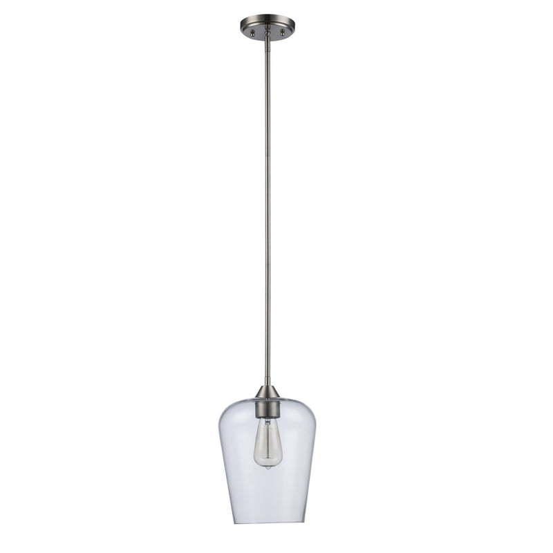 Kieran 1-Light 8" Mini Pendant in Brushed Nickel