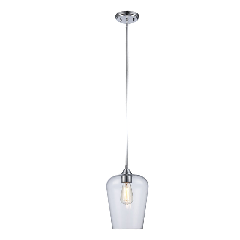 Kieran 1-Light 8" Mini Pendant in Polished Chrome